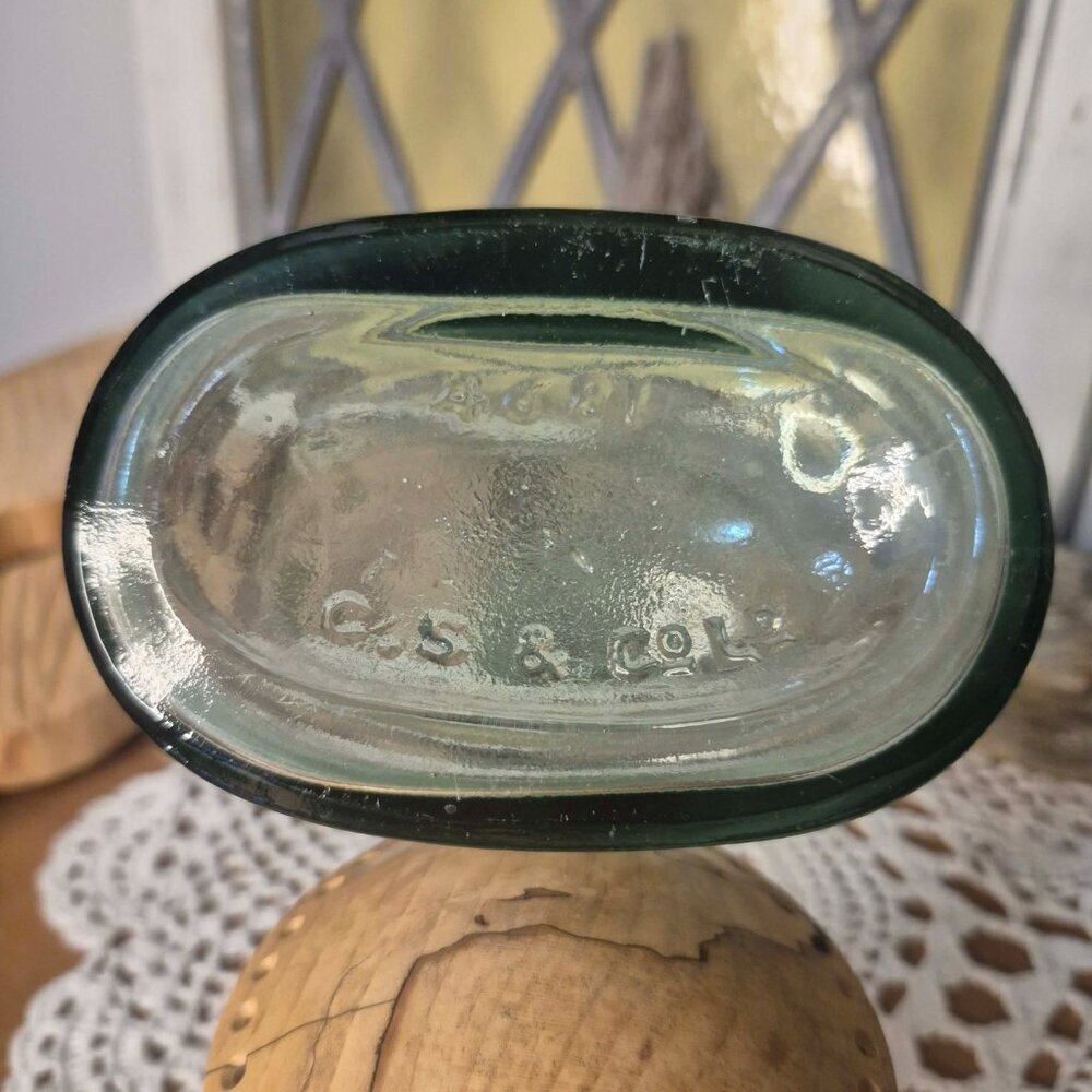 C.S & Co 1892-1913 Antique Clear Glass Bottle - Picture 7 of 13